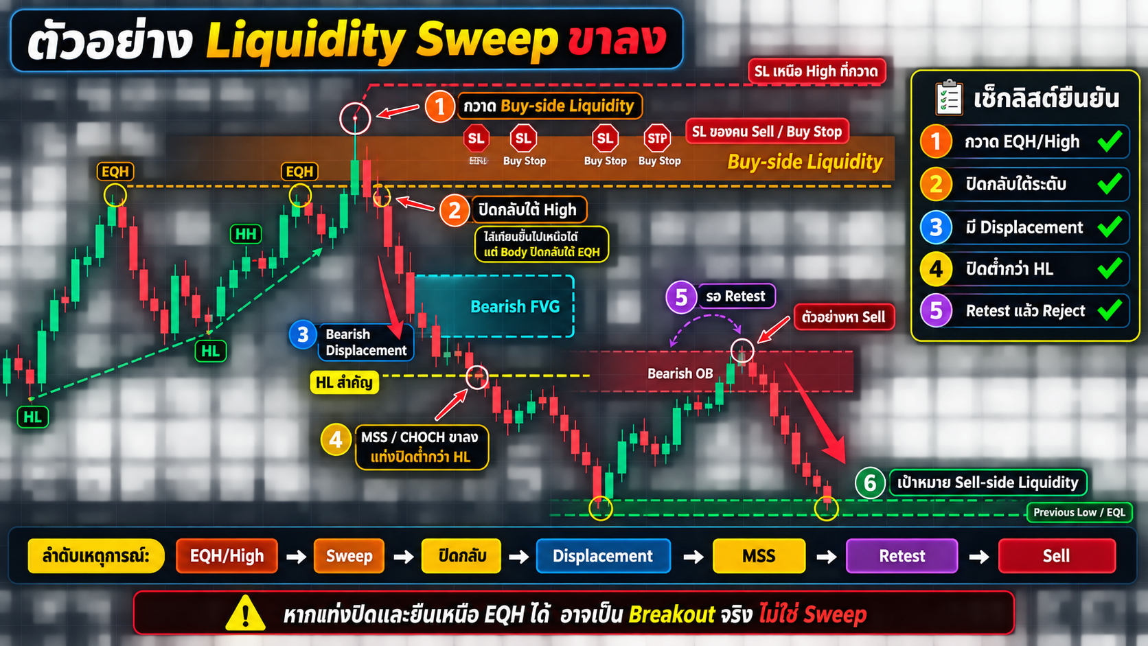 ตัวอย่าง Bearish Sweep